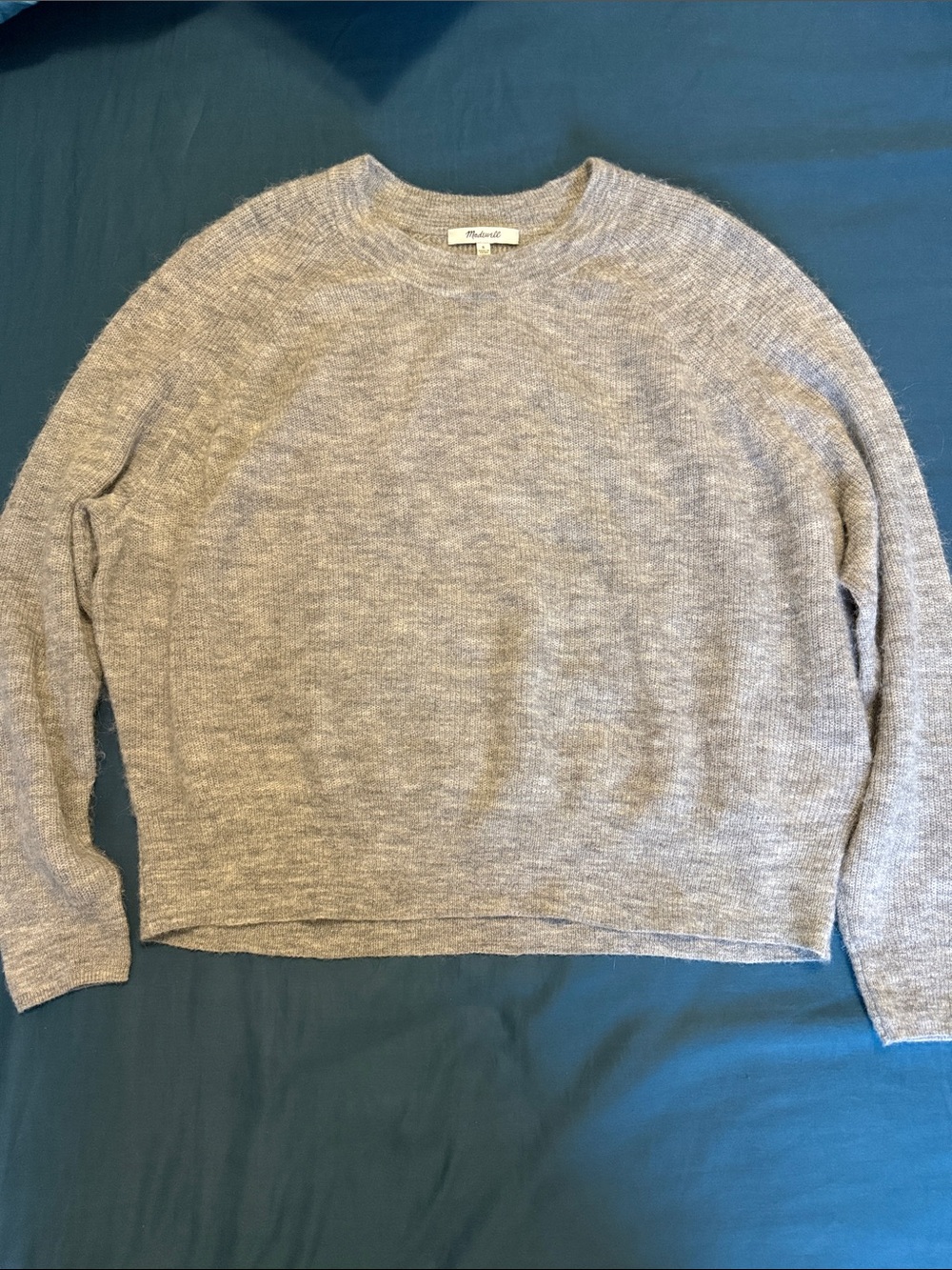 Madewell Soft Heathered Gray Crewneck Sweater